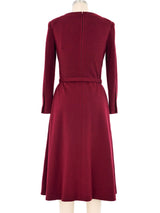 Chanel Maroon Wool Dress Dress arcadeshops.com