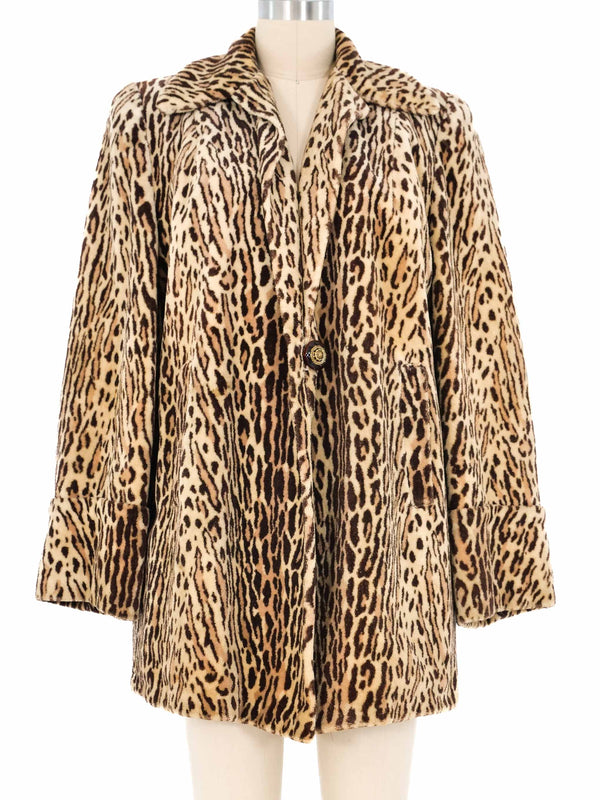 1940s Leopard Velvet Coat Outerwear arcadeshops.com