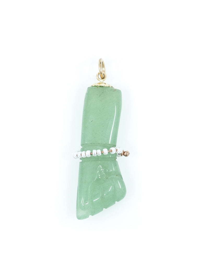 Green Jade Figa Pendant Fine Jewelry arcadeshops.com