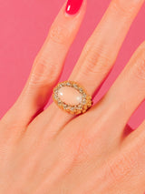 18k Diamond Accented Coral Ring Fine Jewelry arcadeshops.com