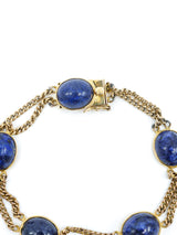 14k Lapis Cabochon Chain Bracelet Fine Jewelry arcadeshops.com