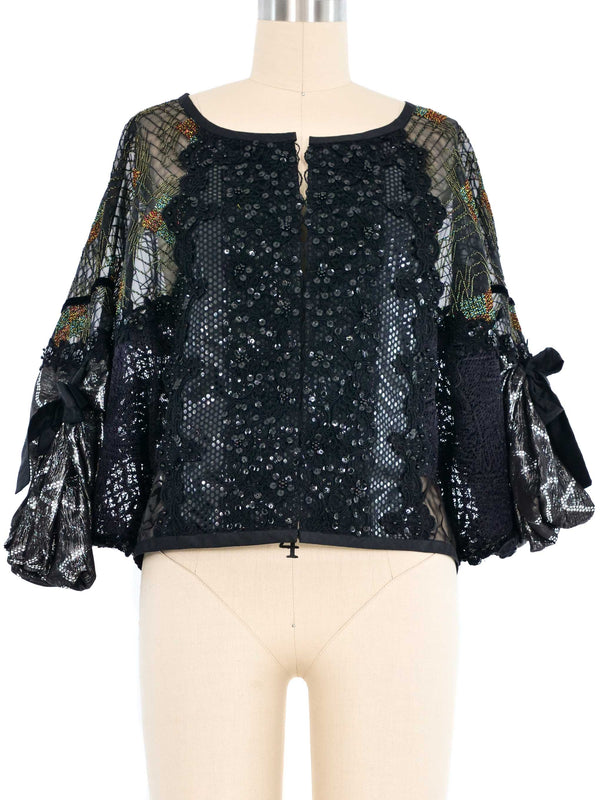 Koos Van Den Akker Metallic Patchwork Top Top arcadeshops.com