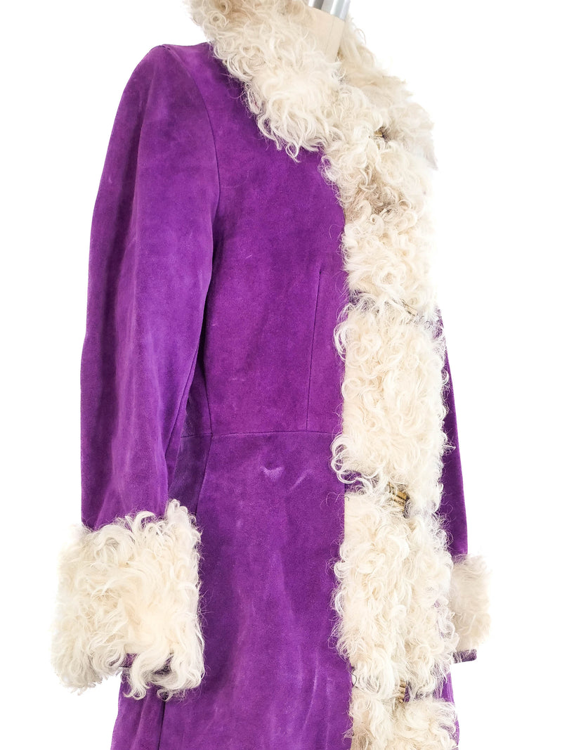 Purple Suede Penny Lane Coat Outerwear arcadeshops.com