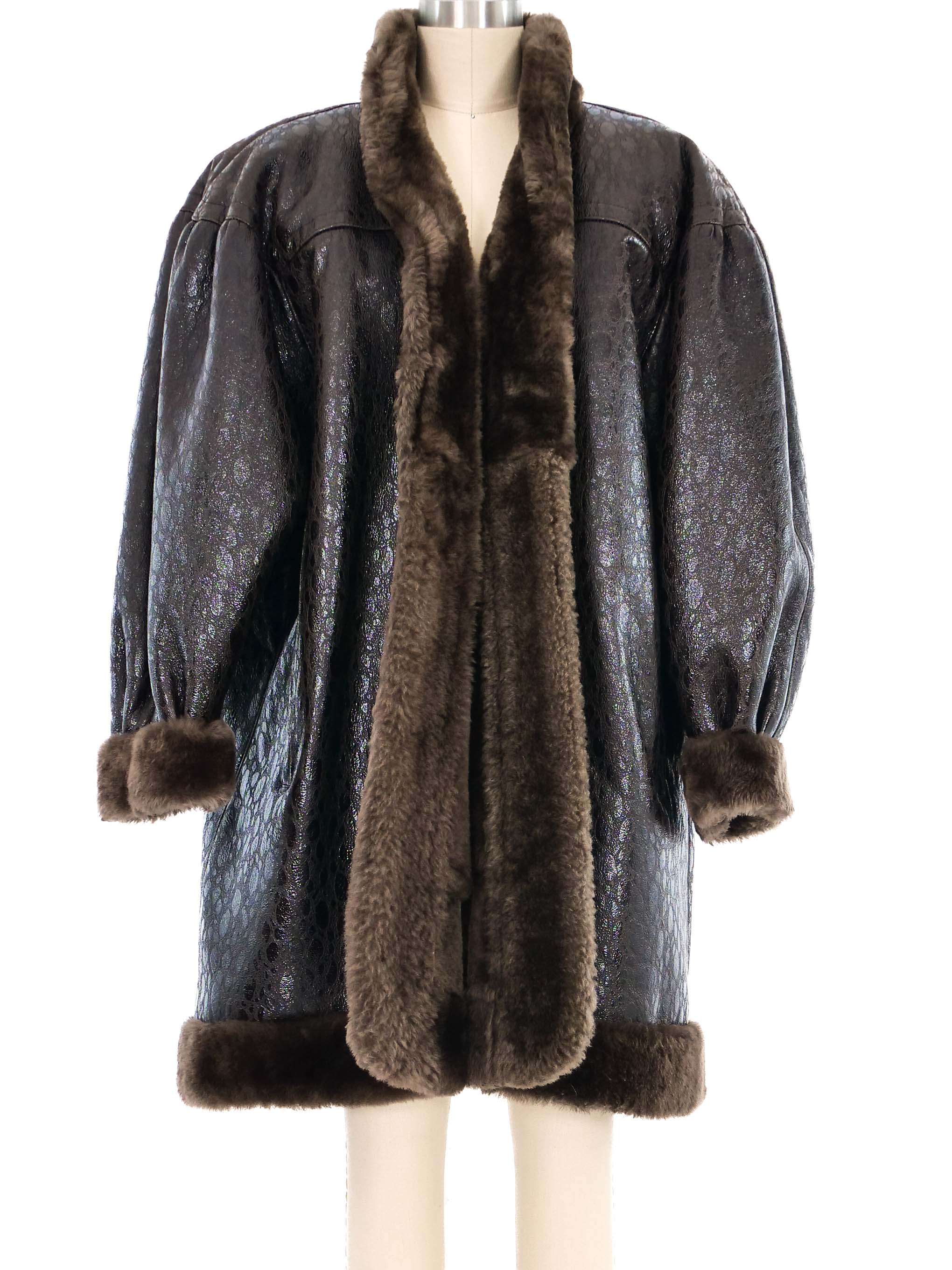 Yves Saint Laurent Textured Shearling Coat