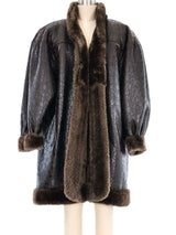 Yves Saint Laurent Textured Shearling Coat Outerwear arcadeshops.com