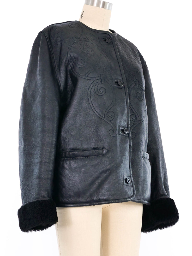 Gucci Shearling Leather Jacket Outerwear arcadeshops.com