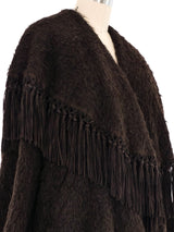 Fendi Tasseled Shawl Collar Wool Coat Jacket arcadeshops.com