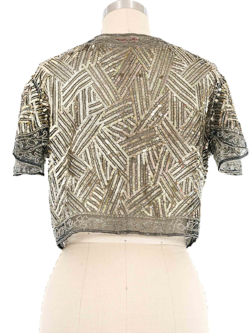 1920s Sequin Net Jacket Jacket arcadeshops.com