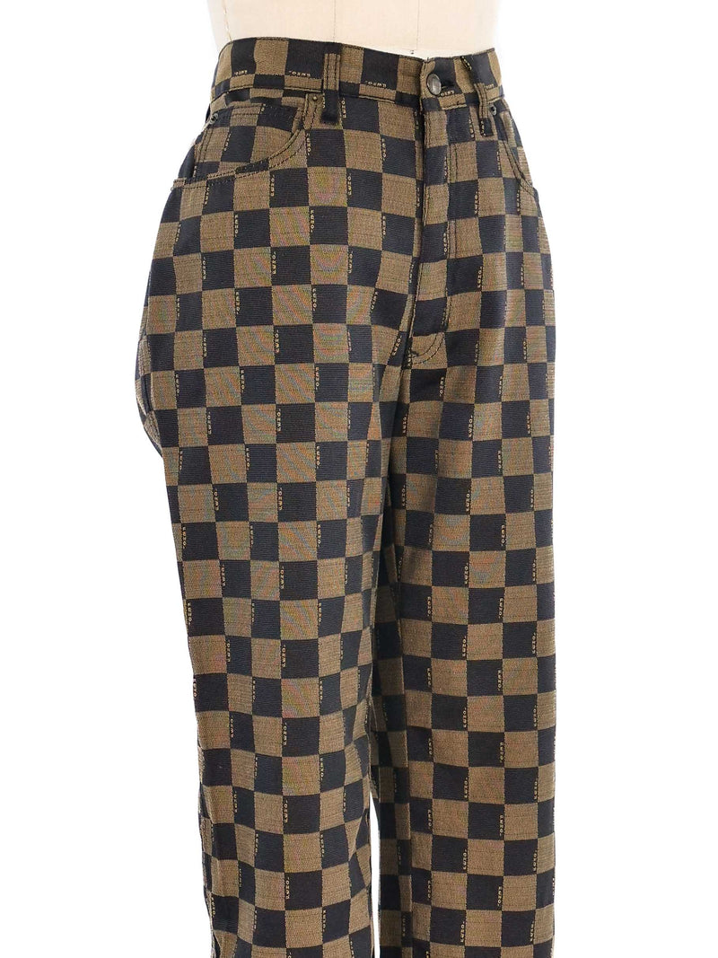 Fendi Checkered Trousers Bottom arcadeshops.com