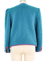 1980s Gucci Teal Wool Jacket Jacket arcadeshops.com