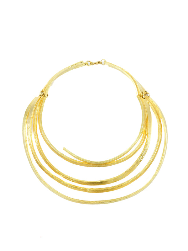 Goldtone Wire Collar Necklace Accessory arcadeshops.com