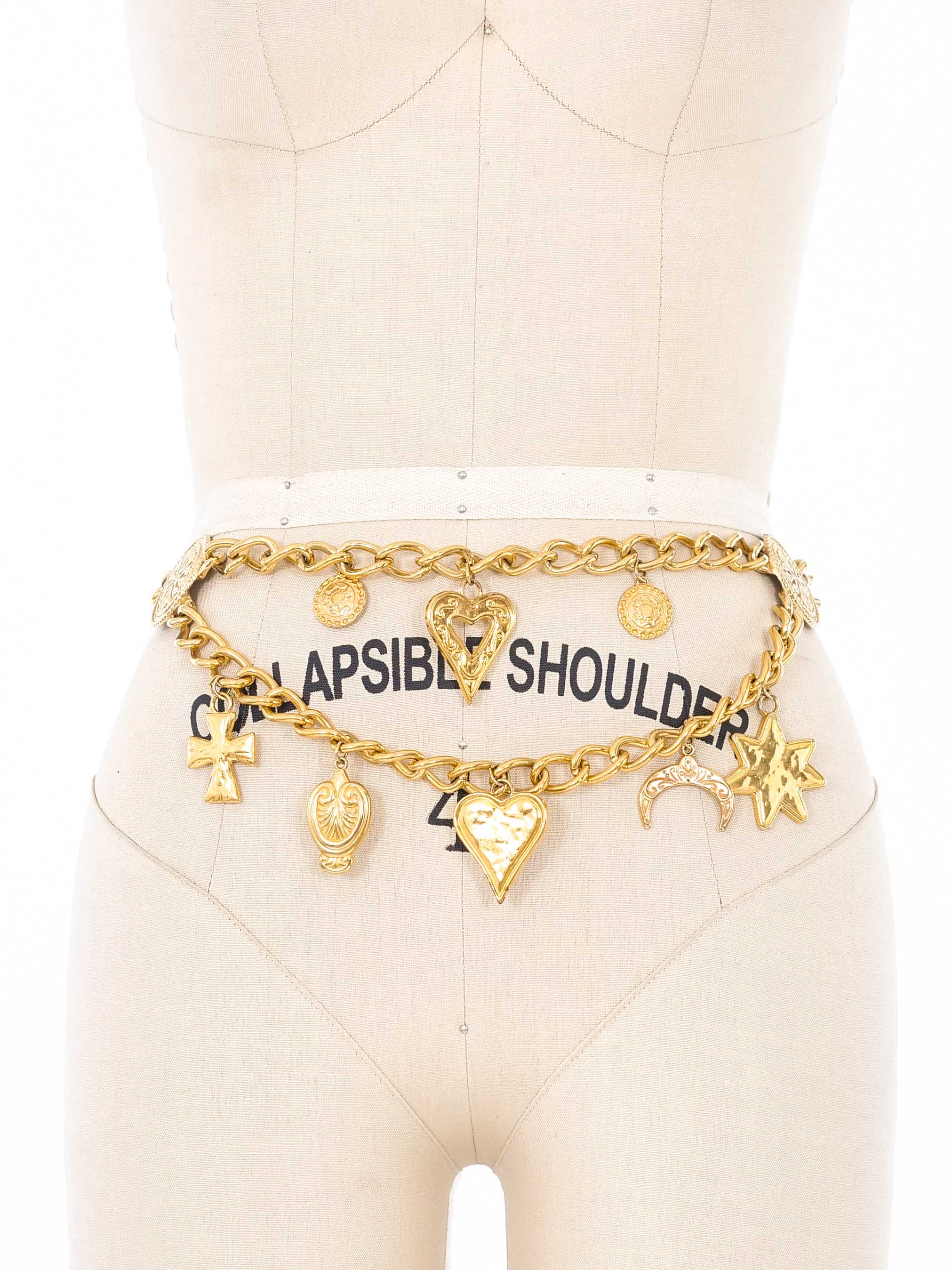 1980s Escada Charm Chain Belt