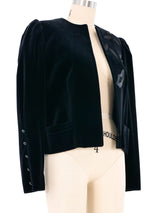 Louis Feraud Velvet Applique Jacket Jacket arcadeshops.com