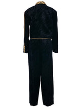 Jeanne Marc Velvet Burnout Suit Suit arcadeshops.com