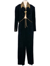 Jeanne Marc Velvet Burnout Suit Suit arcadeshops.com