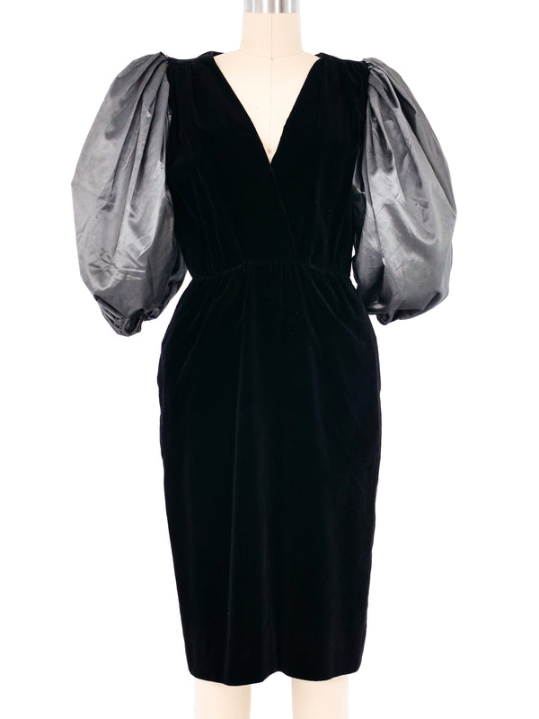 Valentino Velvet Taffeta Sleeve Cocktail Dress Dress arcadeshops.com