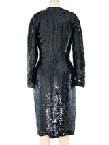 1990s Sequin Embellished Silk Dress Dress arcadeshops.com