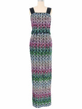 Mr. Blackwell Rainbow Sequined Dress Ensemble Dress arcadeshops.com