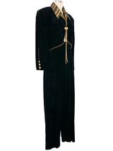 Jeanne Marc Velvet Burnout Suit Suit arcadeshops.com