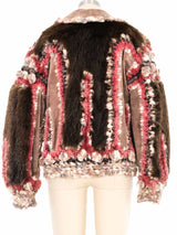 Fur Trimmed Pom Pom Cardigan Jacket arcadeshops.com