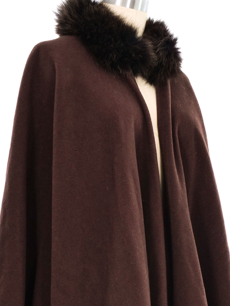 Fur Trimmed Shawl