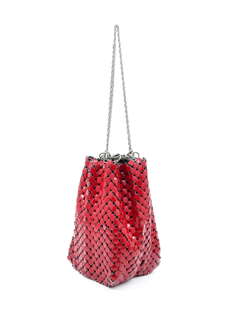 Mesh Handbag Whiting and Davis Red Metal Mesh Handbag