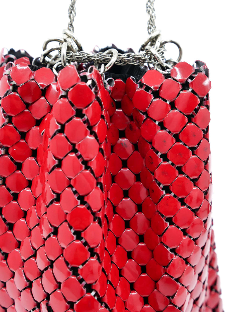 Mesh Handbag Whiting and Davis Red Metal Mesh Handbag