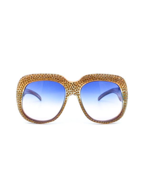Oversized Rhinestone Studded Sunglasses Accessory arcadeshops.com