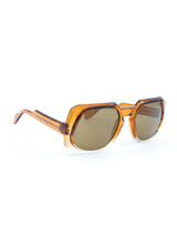 Amber Translucent Rectangular Sunglasses Accessory arcadeshops.com