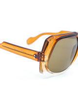 Amber Translucent Rectangular Sunglasses Accessory arcadeshops.com