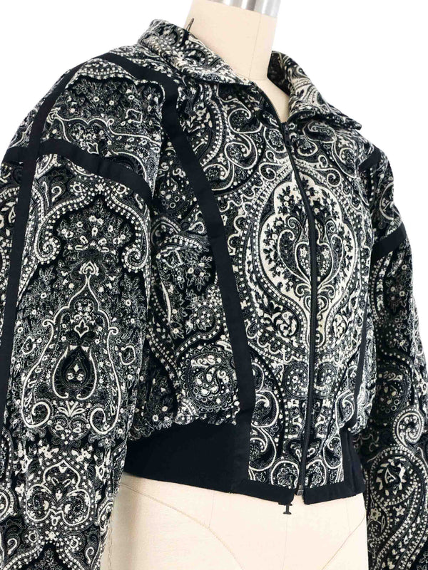 Escada Paisley Velvet Bomber Jacket Jacket arcadeshops.com