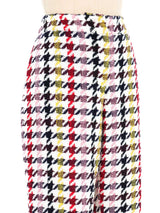 Oscar de la Renta Multicolor Houndstooth Trousers Bottom arcadeshops.com