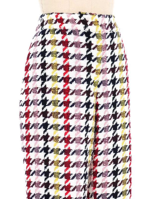 Oscar de la Renta Multicolor Houndstooth Trousers Bottom arcadeshops.com