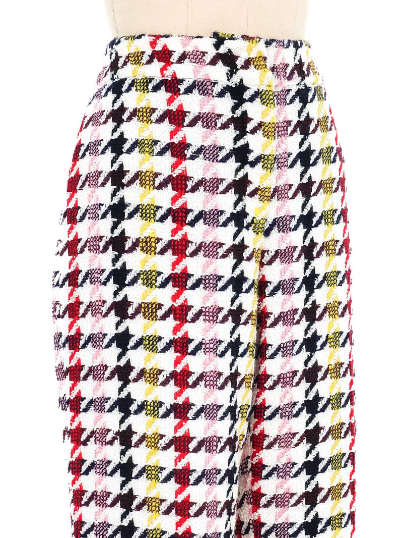 Oscar de la Renta Multicolor Houndstooth Trousers Bottom arcadeshops.com