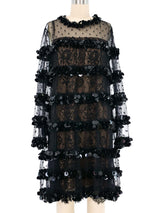 1980s Adele Simpson Paillette Trim Tent Dress Dress arcadeshops.com