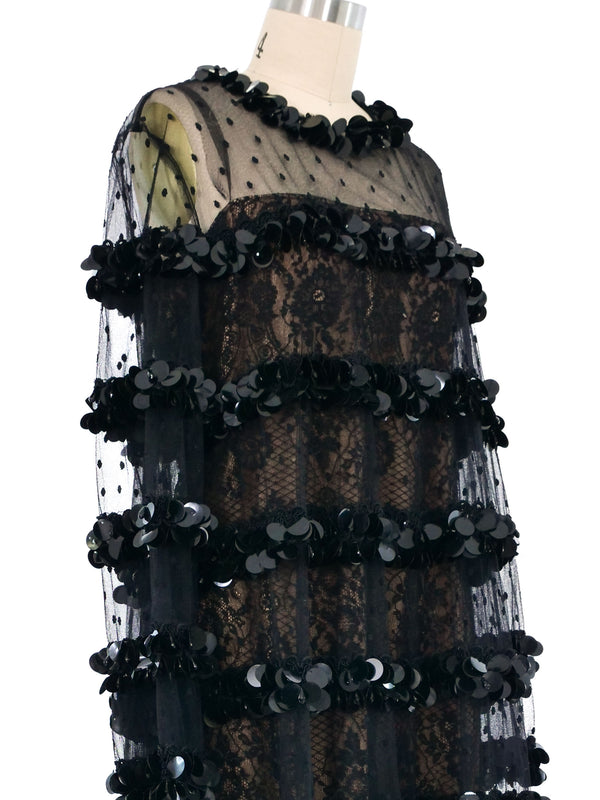 1980s Adele Simpson Paillette Trim Tent Dress Dress arcadeshops.com