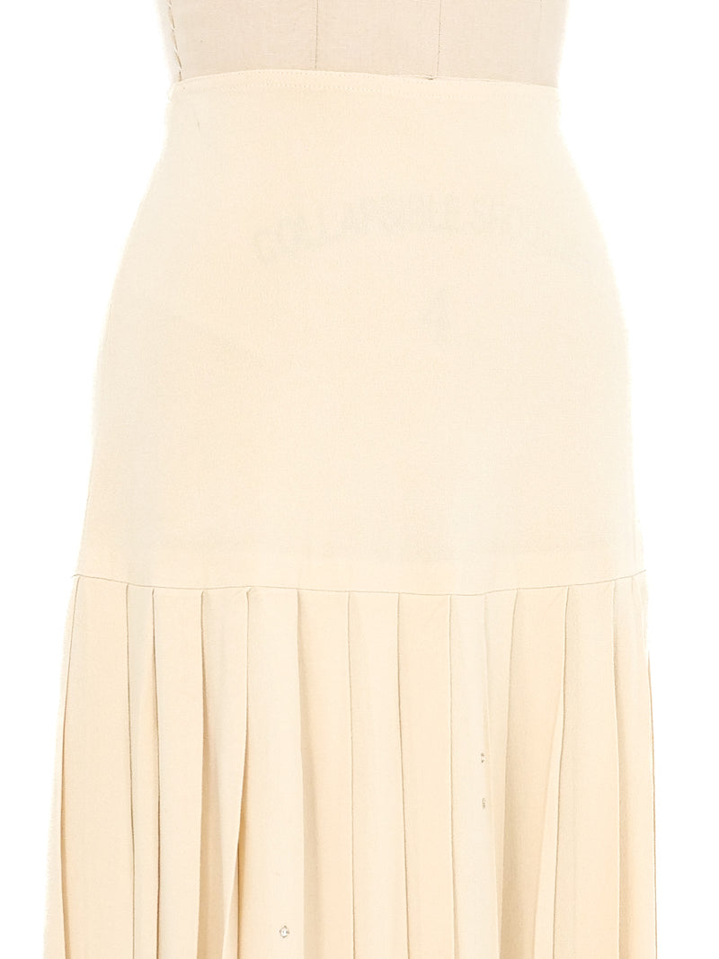 Sonia Rykiel Rhinestone Accented Pleated Skirt Bottom arcadeshops.com