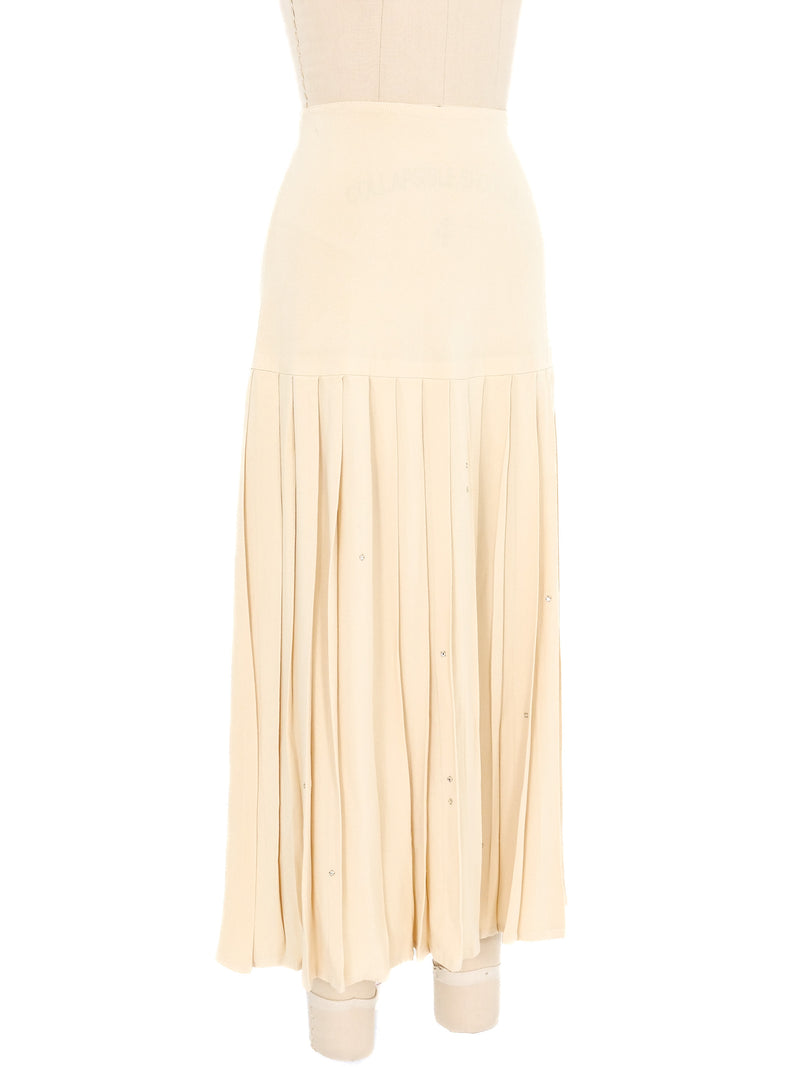 Sonia Rykiel Rhinestone Accented Pleated Skirt Bottom arcadeshops.com