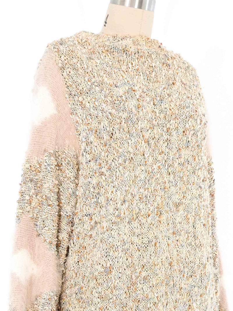 Pastel Chunky Knit Angora Accent Sweater Top arcadeshops.com