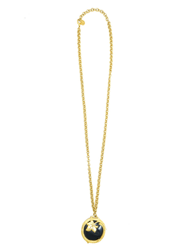 Givenchy Onyx Glass Pendant Necklace Accessory arcadeshops.com
