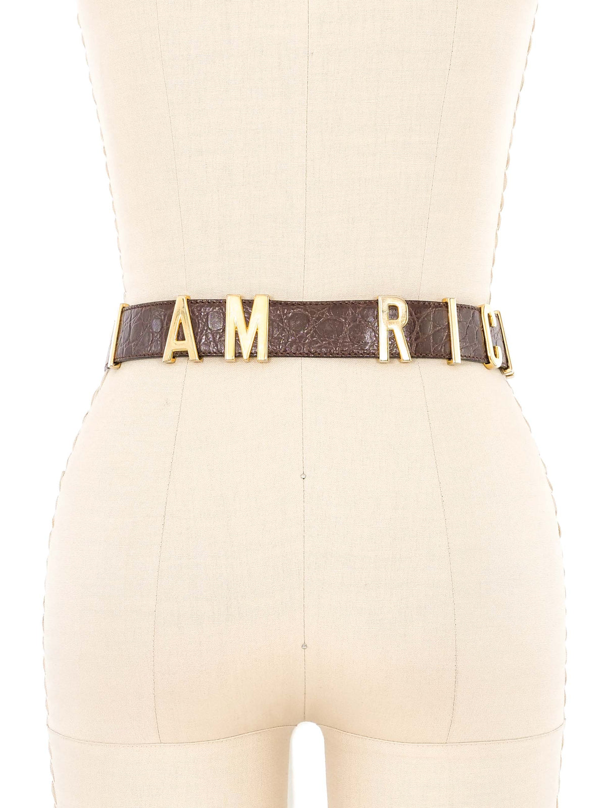 Moschino Vintage Belt 90s Moschino Silver Leather Belt - Lucky Vintage main image 3