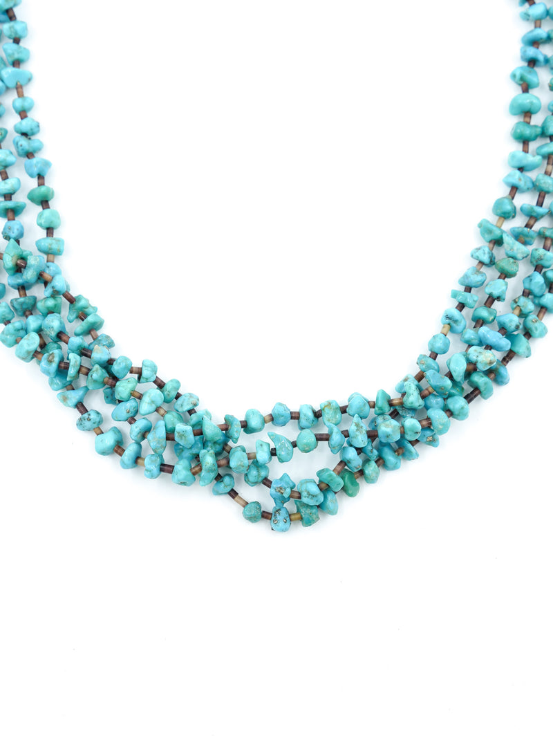 Multistrand Turquoise Stone Necklace Accessory arcadeshops.com