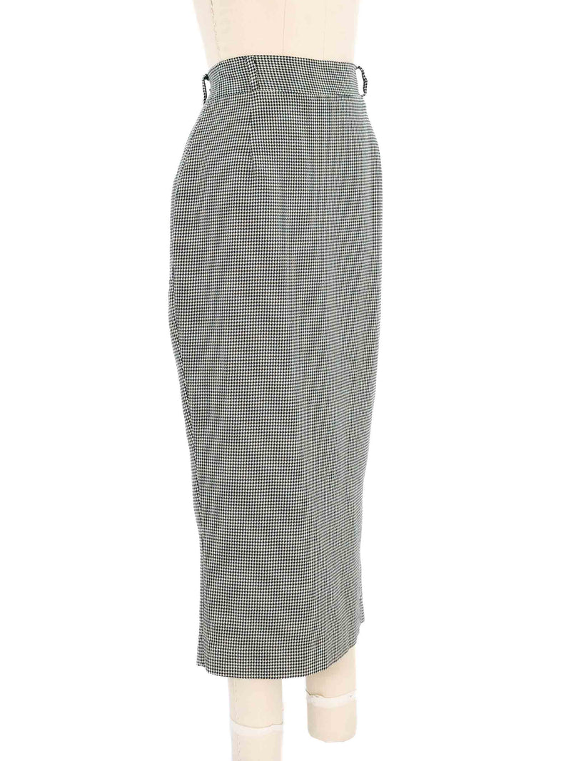 Norma Kamali Houndstooth Pencil Skirt Bottom arcadeshops.com