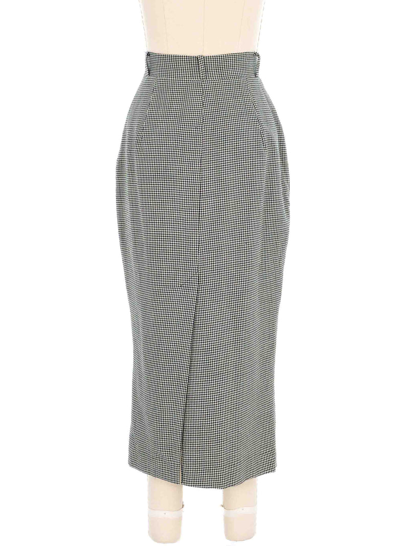Norma Kamali Houndstooth Pencil Skirt Bottom arcadeshops.com