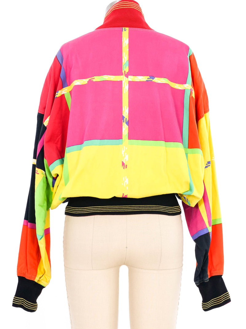 1980s Gianni Versace Multicolor Bomber Jacket Jacket arcadeshops.com