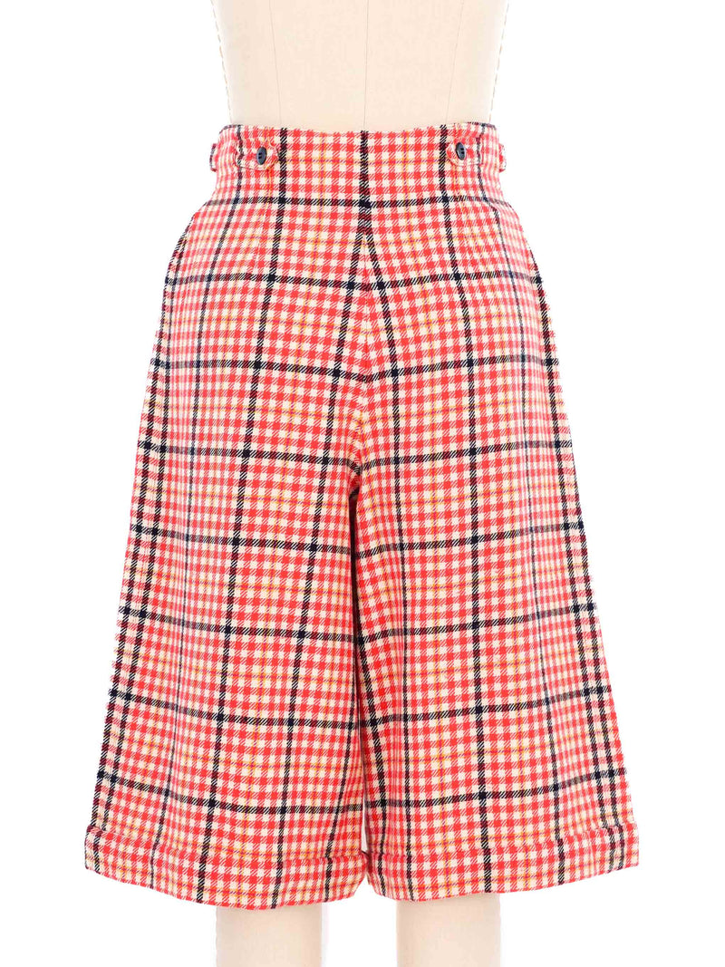 Escada Wool Plaid Culottes Bottom arcadeshops.com