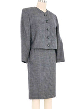 Valentino Gray Glen Plaid Skirt Suit Suit arcadeshops.com