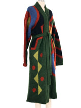 Geometric Knit Maxi Cardigan Jacket arcadeshops.com