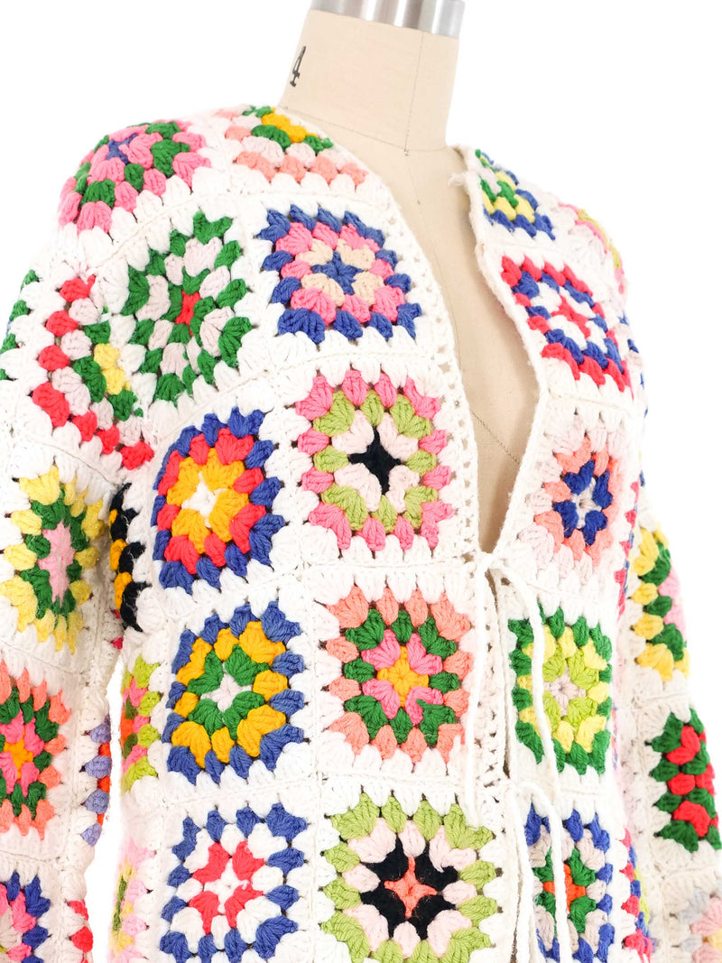 1960s Granny Square Cardigan Jacket arcadeshops.com
