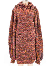 Fringe Boucle Sweater Dress Dress arcadeshops.com